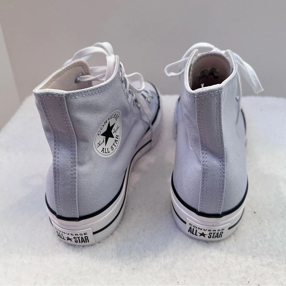 Converse Platform High-Top Sneakers in Light blue and White - Picture 5 of 8